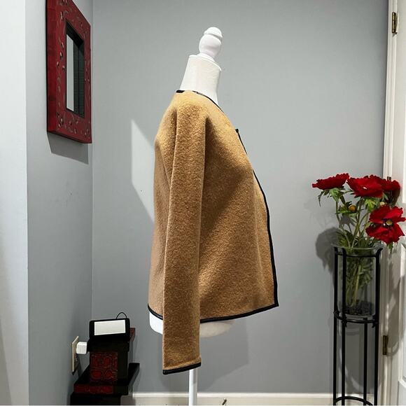 NEW Ann Taylor Wool Two Tone Asymmetrical Academia Blazer Sweater Jacket XSP - Picture 8 of 16